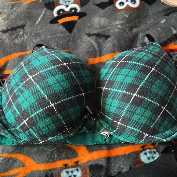 Bra bundle green plaid and black T-shirt push up - Picture 4 of 7